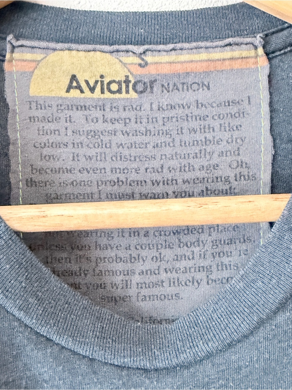 Aviator Nation Charcoal Gray Lightning Bolt Tee - Picture 2 of 3